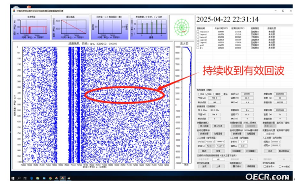 DRO-A衛(wèi)星激光測(cè)距回波信號(hào)截圖 DRO-A衛(wèi)星激光測(cè)距回波信號(hào)截圖